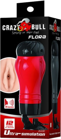 Flora Mouth Masturbator – 12 Function Vibration Stroker with Suction Base