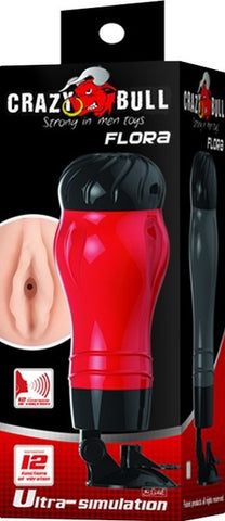 Flora Pussy Masturbator – Vibrating Male Stroker with 12 Functions