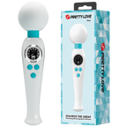 Skyler Rechargeable Wand – Powerful 10-Mode Vibrating Wand with Flexible Neck White Blue > Sex Toys > Massage Wands