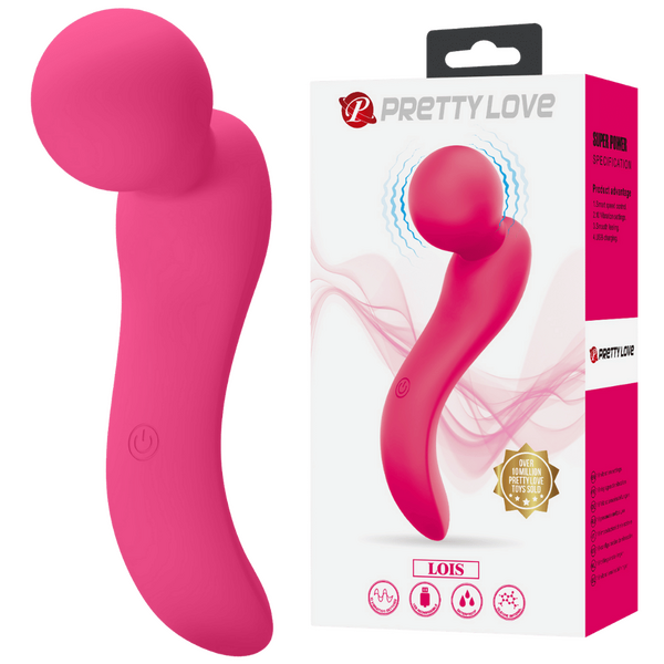 Lois Vibrator – Rechargeable Ultra-Powerful Cordless Water-Resistant Ergonomically Curved Wand Massager One Size > Sex Toys > Massage Wands