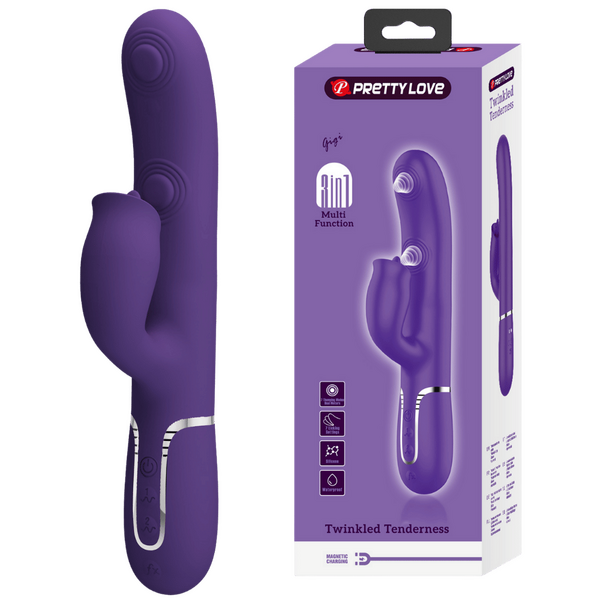 Pretty Love Gigi – 3-in-1 Multi-Function Rabbit Vibrator with 7 Settings Purple > Vibrators > Ladies > Rabbit