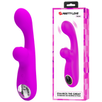 Rechargeable Skylar – Velvet Silicone Multifunction Rabbit Vibrator with Thumping and Vibration Modes Purple > Vibrators > Ladies > Rabbit