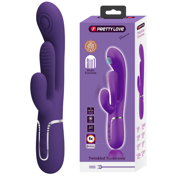 Shania 4in1 Multi-Function Rabbit Vibrator – Velvet Silicone 7 Vibration Settings Dark Purple > Vibrators > Ladies > Rabbit