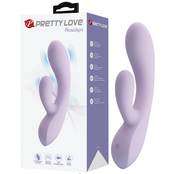Rosolyn – Rechargeable, Flexible Liquid Silicone G-Spot Rabbit Vibrator with 10 Vibration Modes One Size > Sex Toys For Ladies > G-Spot Vibrators