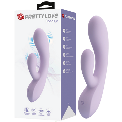 Rosolyn – Rechargeable, Flexible Liquid Silicone G-Spot Rabbit Vibrator with 10 Vibration Modes One Size > Sex Toys For Ladies > G-Spot Vibrators