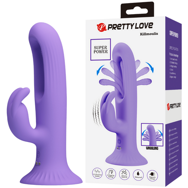 Killmoulis Vibrating Wiggling Rabbit Vibrator – 4 Settings 12 Vibration Modes Rabbit Vibrator One Size > Vibrators > Ladies > Rabbit