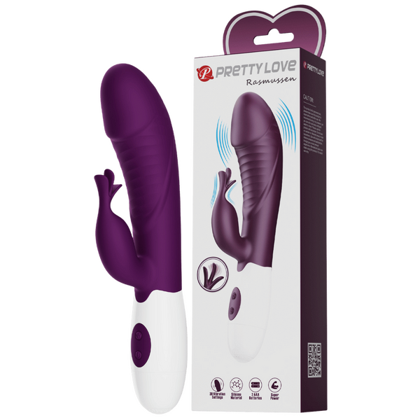 Rasmussen Dual Stimulator – G-Spot and Clitoral Vibrator with 30 Frequencies Purple > Vibrators > Ladies > Rabbit