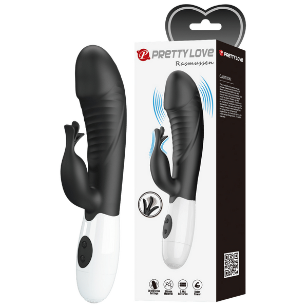 Rasmussen Dual Stimulator – G-Spot and Clitoral Vibrator with 30 Frequencies Black > Vibrators > Ladies > Rabbit