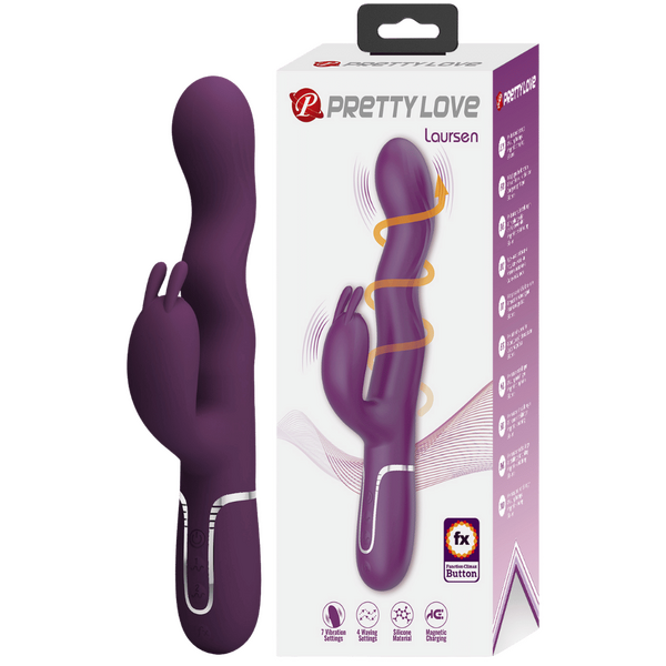 Laursen Rechargeable – Luxury Magnetic Charging G-Spot and Clitoral Vibrator Purple > Vibrators > Ladies > Rabbit