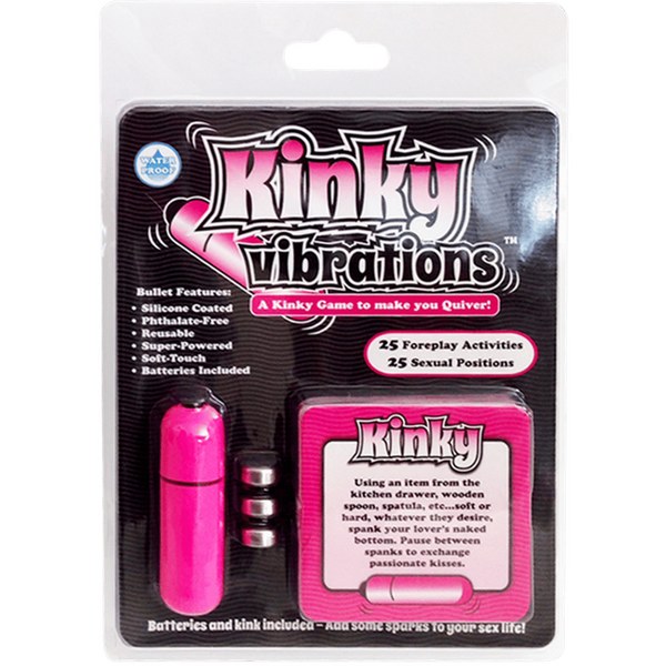 Kinky Vibrations – 50 Activity cards and Bullet Vibrator One Size > Novelties > Gag Gifts