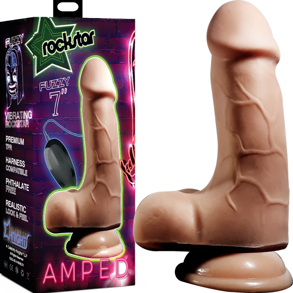 Fuzzy 7" Vibrating Dildo (Flesh) One Size > Dildos > Realistic Dildos
