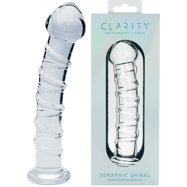 Seraphic Spiral – Hand-Blown Borosilicate Glass Dildo 160mm > Glass > Dildos