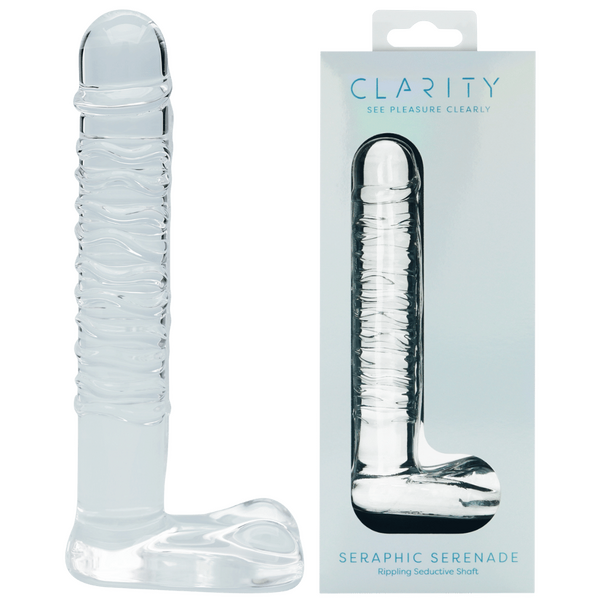 Seraphic Serenade Hand-Blown Borosilicate Glass Dildo 5.7 Inch Sculpted Design One Size > Glass > Dildos