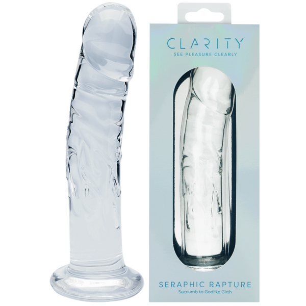 Seraphic Rapture Handblown Borosilicate Glass Sculpted 7 Inch Dildo Clear > Glass > Dildos