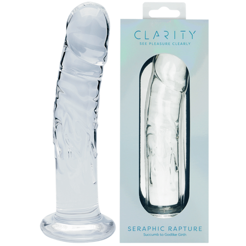 Seraphic Rapture Handblown Borosilicate Glass Sculpted 7 Inch Dildo Clear > Glass > Dildos