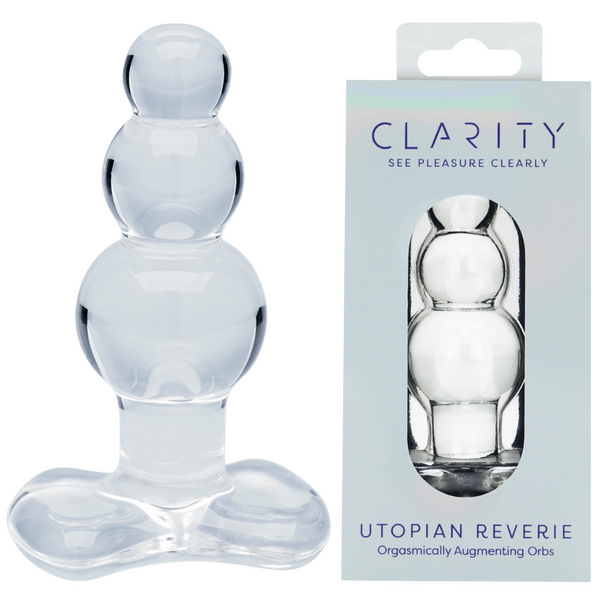Utopian Reverie Handcrafted Borosilicate Glass Anal Beads 3.6 Inch Anal Toy One Size > Glass > Dildos