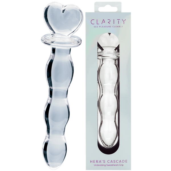 Hera's Cascade – 5.9 Inch Handblown Borosilicate Glass Dildo with Sculptural Handle > Glass > Dildos
