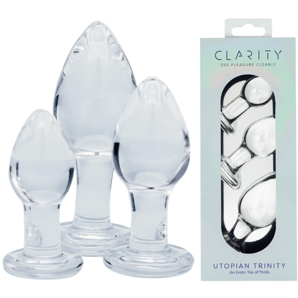 Utopian Trinity – Premium Borosilicate Glass Butt Plug Set Small, Medium, and Large Sizes > Glass > Toys