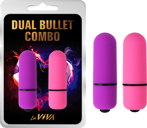 Laviva Dual Bullet Combo – Waterproof Silicone-Coated Dual Bullet Vibrator with 7 Functions One Size > Vibrators > Mini Vibrators