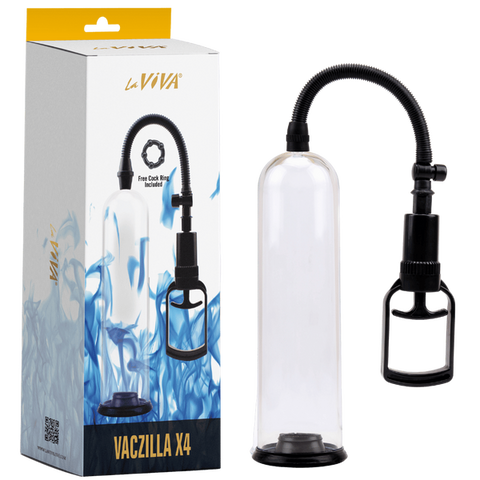 Vaczilla X4 Powerful And Efficient Safe Quick Release Penis Pump With 7 Inch TPR Sleeve And ABS Plastic Cylinder One Size > Pumps > Penis Pumps