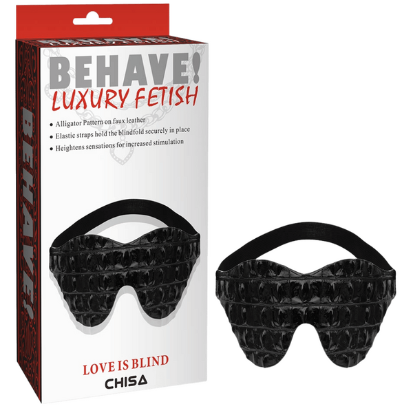 Love Is Blind Alligator Pattern Blindfold – Adjustable Elastic Strap Blindfold One Size > Bondage Gear > Blindfolds