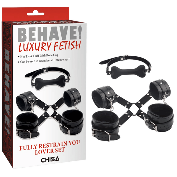 Fully Restrain Your Lover Set – Adjustable Collar Restraint Set Secondary image