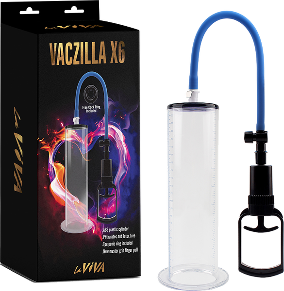 Vaczilla X6 – 7.9 Inch Phthalate-Free Penis Pump with TPR Sleeve and ABS Cylinder One Size > Pumps > Penis Pumps