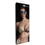 Go Black Blindfold – Premium Leather Stretchable 22 Cm Navy > Bondage Gear > Blindfolds