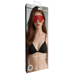 Go Black Blindfold – Quality Leather With Stretch Band - Red