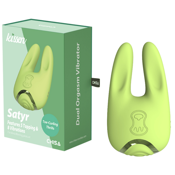 Satyr – Waterproof Silicone Vibrator with Tapping and Vibration Functions One Size > Vibrators > Ladies > Clitoral Vibrators and Stimulators
