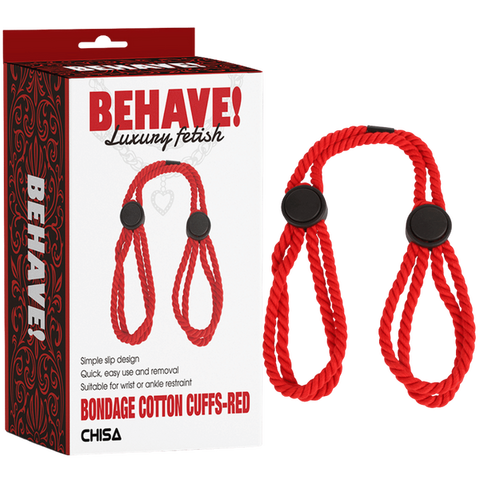 Bondage Cotton Cuffs – Simple Slip Design Restraint Cuffs One Size > Bondage Gear > Restraints