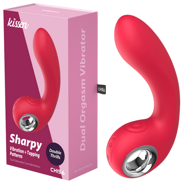 Sharpy – Waterproof Silicone Vibrator with 10 Vibration and Tapping Patterns 17.8cm One Size > Vibrators > Standard Vibrators