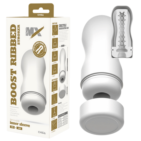 Boost Ribbed Stroker – Super-Soft 16cm Stroker One Size > Sex Toys For Men > Masturbators Cup