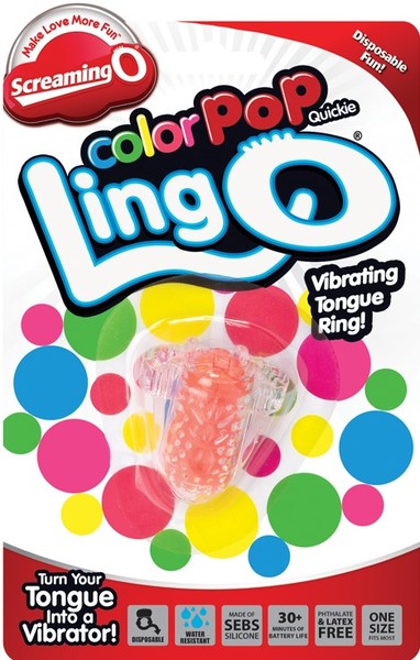 ColorPoP Quickie Ling O Tongue Vibrator – Wireless Disposable SEBS Silicone Vibrator Orange > Sex Toys > Couples Toys