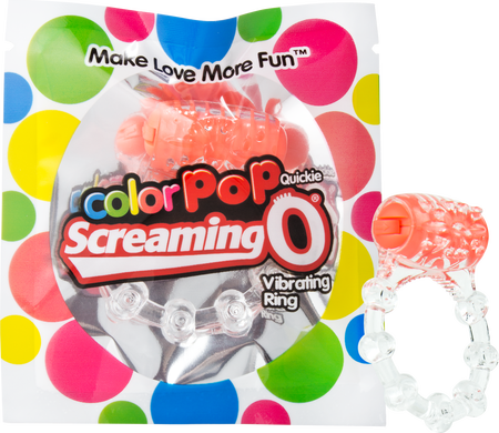 Screaming O ColorPop Quickie – Disposable Stretchable Vibrating Ring Orange > Cock Ring > Vibrating
