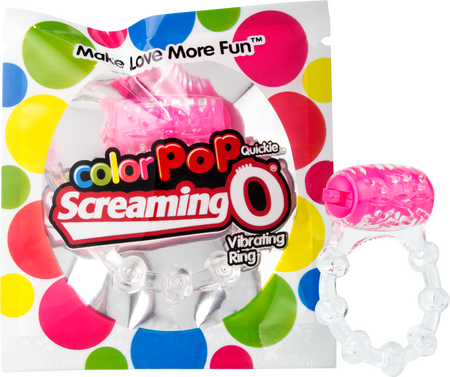 Screaming O ColorPop Quickie – Disposable Stretchable Vibrating Ring Pink > Cock Ring > Vibrating