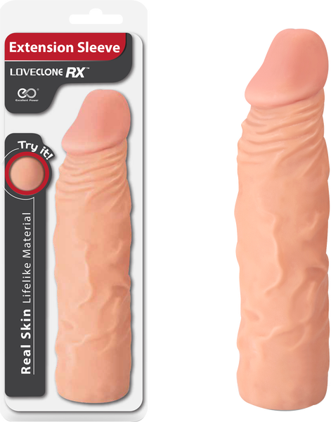 Real Skin 8 Inch Lifelike Extension Sleeve – Lifelike Sleeve for Enhanced Comfort > Sex Toys For Men > Penis Sleeves