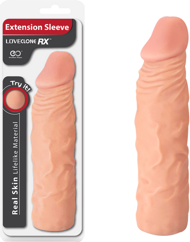 Real Skin 8 Inch Lifelike Extension Sleeve – Lifelike Sleeve for Enhanced Comfort > Sex Toys For Men > Penis Sleeves