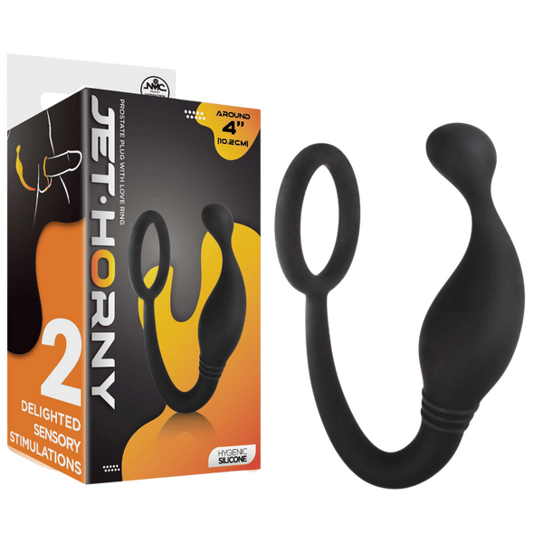 Prostate Plug with Love Ring – 4 Inch Hygienic Silicone Butt Plug Default Title > Anal Range > Prostate Plugs