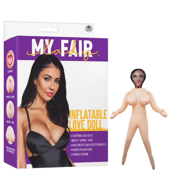Inflatable Love Doll Standing (PVC) – Three Openings Realistic Love Doll Default Title > Sex Toys > Sex Dolls > Novelty Inflatables
