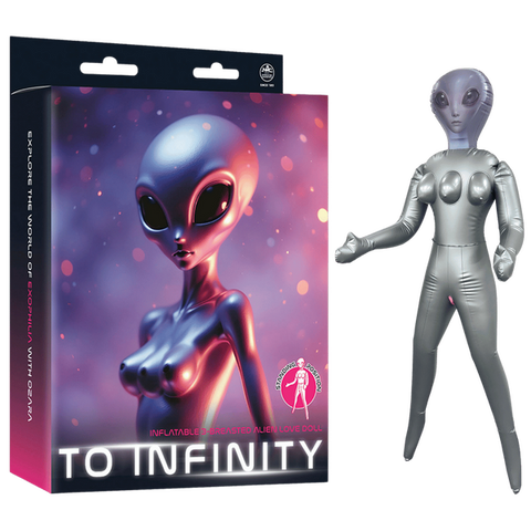 Ozara Inflatable 3-Breasted Alien Love Doll (153 cm) – Standing Position Love Doll Silver > Sex Toys > Sex Dolls > Novelty Inflatables