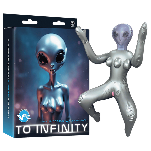 Ozara Inflatable Three-Breasted Alien Love Doll – 112 cm Tall Love Doll Silver > Sex Toys > Sex Dolls > Novelty Inflatables