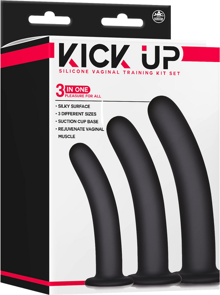 Kick Up Silicone Vaginal Training Kit – Three Sizes Suction Cup Base Training Kit Secondary image