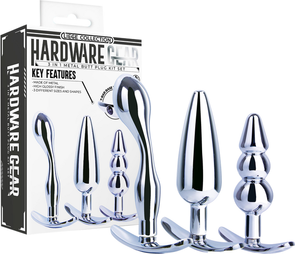 3 in 1 Metal Butt Plug Kit – High Gloss Finish Metal Butt Plug Set Default Title > Anal Range > Butt Plug Kits