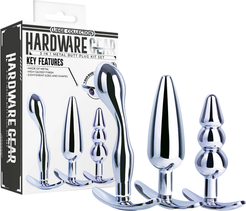 3 in 1 Metal Butt Plug Kit – High Gloss Finish Metal Butt Plug Set Default Title > Anal Range > Butt Plug Kits