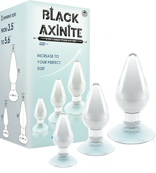 3 In 1 Anal Plug Kit – Flexible Hygienic Suction Cup Base Anal Plugs Clear > Anal Range > Butt Plug Kits