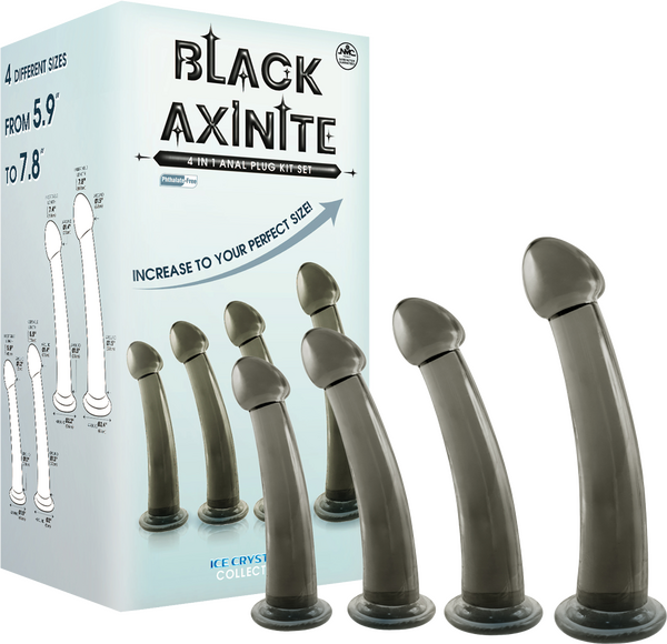 4 in 1 Anal Plug Kit – Flexible Hygienic Suction Cup Base Anal Plugs Smoke > Anal Range > Butt Plug Kits