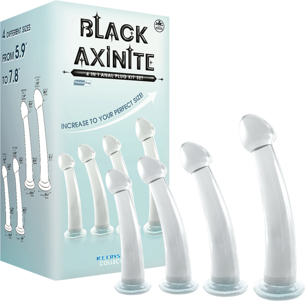 4 in 1 Anal Plug Kit – Flexible Hygienic Suction Cup Base Anal Plugs Clear > Anal Range > Butt Plug Kits