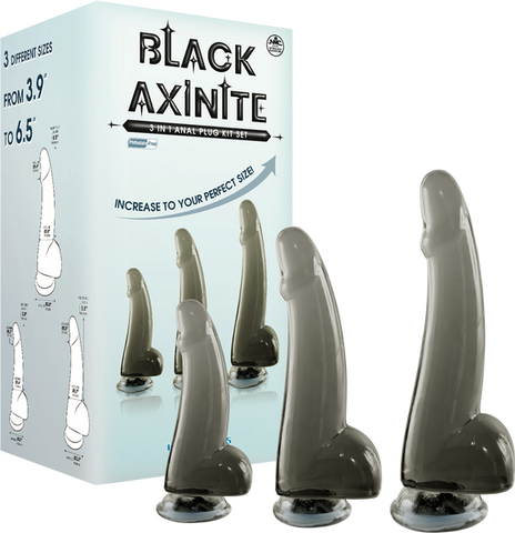 3 In 1 Anal Plug Kit – Flexible Hygienic Silicone Suction Cup Base Anal Plugs Smoke > Anal Range > Butt Plug Kits