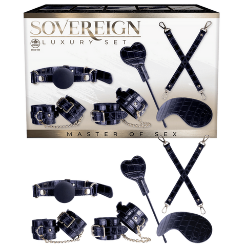 Sovereign Luxury Bondage Set – Luxury Bondage Kit Black (Alligator) > Bondage Gear > Bondage Kits